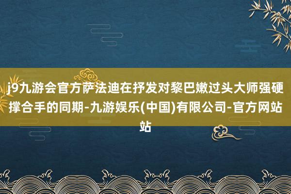 j9九游会官方萨法迪在抒发对黎巴嫩过头大师强硬撑合手的同期-九游娱乐(中国)有限公司-官方网站